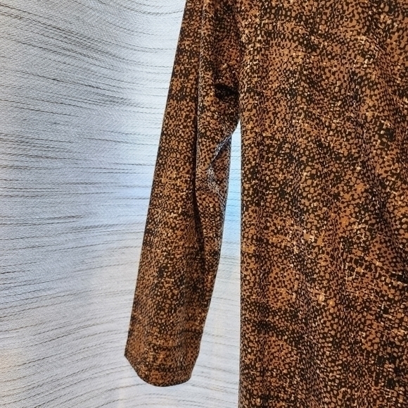 Talbots Size Medium 3/4 length‎ Sleeve Brown Black Dress NWT - Picture 5 of 11